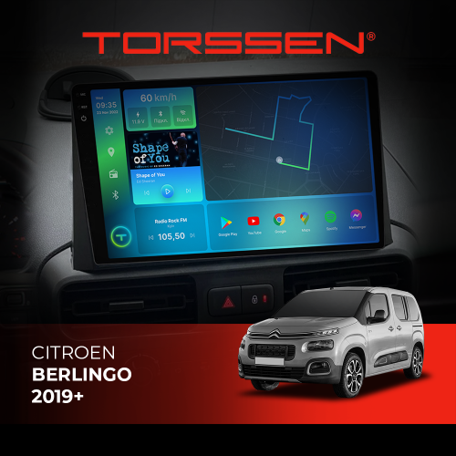 Штатна магнітола Torssen 2K Citroen Berlingo 2019+ F10332 4G Carplay DSP