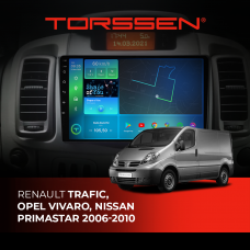 Штатная магнитола Torssen Renault Trafic, Opel Vivaro, Nissan Primastar 06-10 F108256 4G Carplay DSP