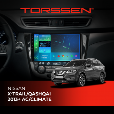 Штатна магнітола Torssen Nissan Xtrail/Qashqai 2013+ AC/Climate F10464 4G