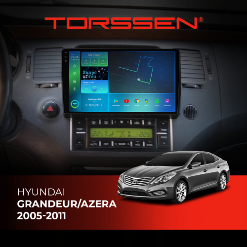 Штатна магнітола Torssen 2K DTS Hyundai Grandeur/Azera 05-11 F9432 4G Carplay DSP