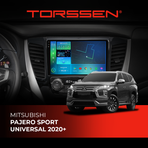 Штатна магнітола Torssen 2K Mitsubishi Pajero Sport universal 2020+ FL10 4+64Gb 4G Carplay DSP