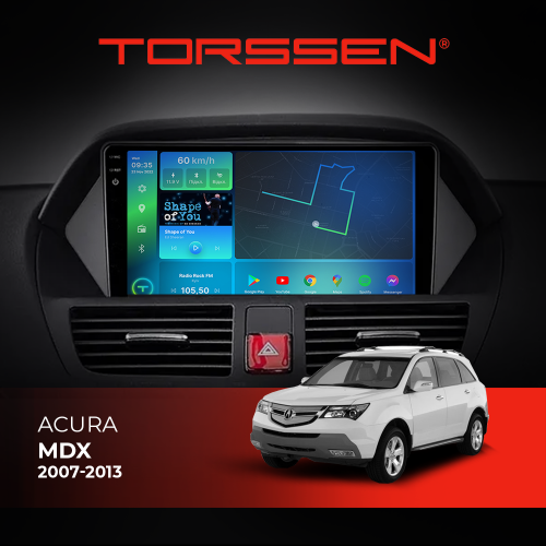 Штатна магнітола Torssen 2K Acura MDX 2007-2013 F9332 4G Carplay DSP