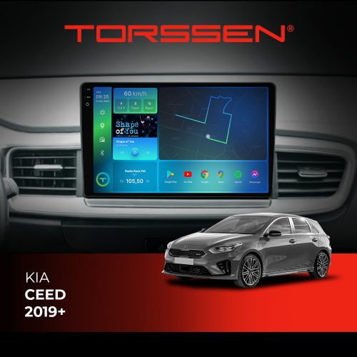 Штатна магнітола Torssen 2K DTS Kia Ceed 2019+ F10432 4G Carplay DSP