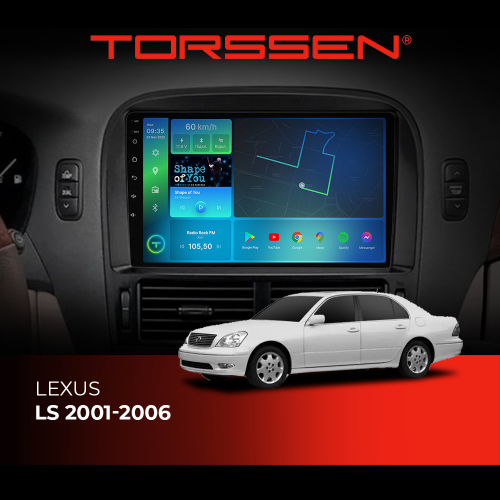 Штатная магнитола Torssen Lexus LS 01-06 F98256 4G Carplay DSP