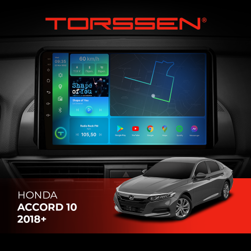 Штатная магнитола Torssen Honda Accord 10 2018+ F108256 4G Carplay