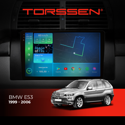 Штатна магнітола Torssen 2K DTS BMW e53 F9432 4G Carplay DSP