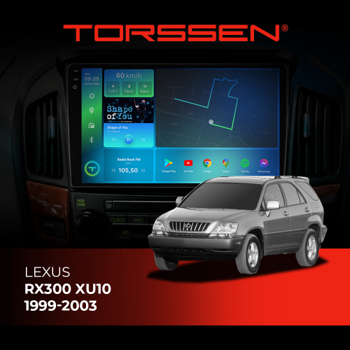 Штатна магнітола Torssen 2K Lexus RX300 XU10 1999-2003 F9432 4G Carplay DSP з кнопками