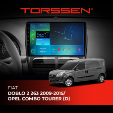 Штатна магнітола Torssen Fiat Doblo 2 263 09-15/Opel Combo Tourer (D) F98256 4G Carplay DSP