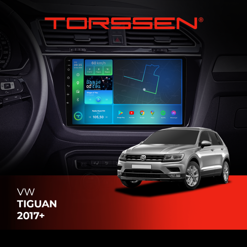 Штатна магнітола Torssen VW Tiguan 2017+ F10116