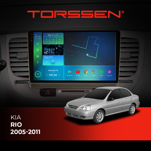 Штатна магнітола Torssen 2K DTS Kia Rio 05-11 F9432 4G Carplay DSP