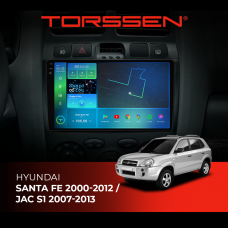 Штатна магнітола Torssen 2K DTS Hyundai Santa Fe 00-12 / Jac S1 07-13 F9432 4G Carplay DSP