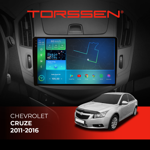 Штатна магнітола Torssen 2K DTS Chevrolet Cruze 11-16 F9432 4G Carplay DSP