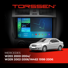 Штатна магнітола Torssen 2K Mercedes W203 00-04/W209 02-06/W463 98-06 F98256 4G Carplay DSP