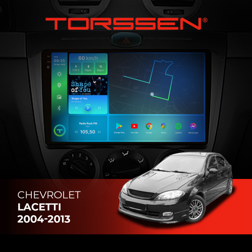 Штатна магнітола Torssen 2K DTS Chevrolet Lacetti 04-13 F9432 4G Carplay DSP