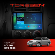 Штатна магнітола Torssen 2K DTS Hyundai Accent 1999-2006 F9432 4G Carplay DSP